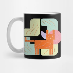 Cat with geometric and colorful shapes Mug